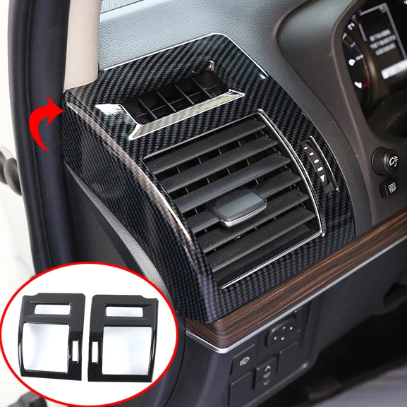 car-styling-2pcs-for-toyota-land-cruiser-prado-fj150-2010-2019-carbon-fiber-texture-front-air-conditioning-outlet-trim-cover