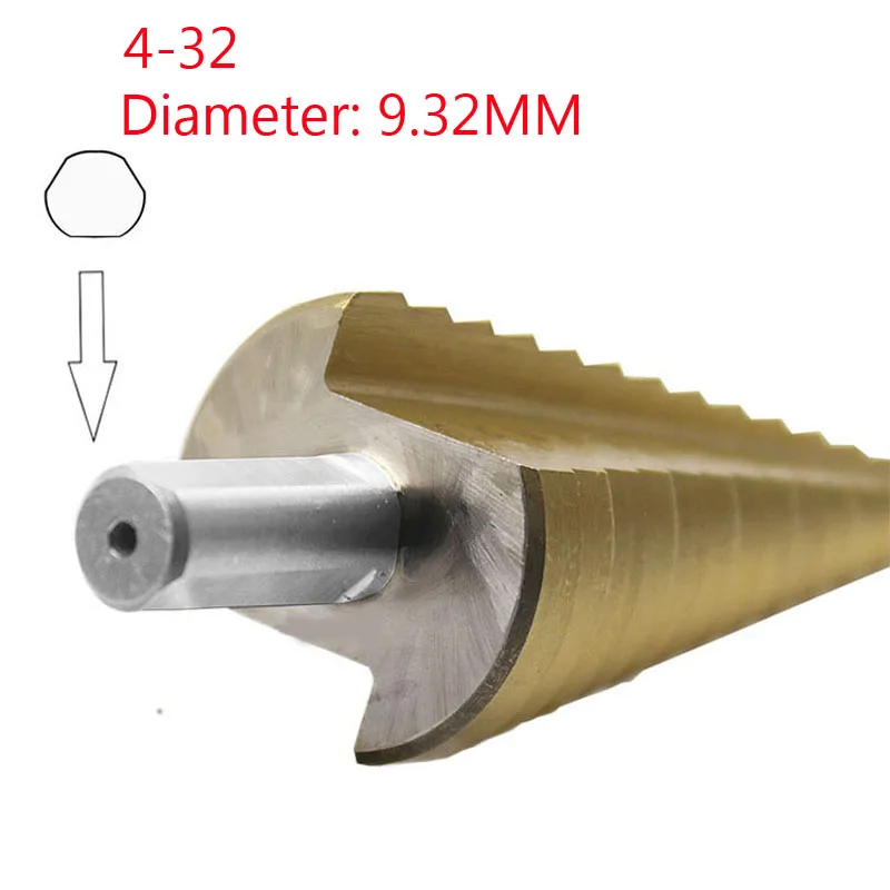 3 шт. из быстрорежущей стали, большое шаговое сверло, конусное сверло, титановое сверло, набор ступенчатых сверл, набор инструментов, отверстие 4-32 мм, 4-20 мм, 4-12 мм