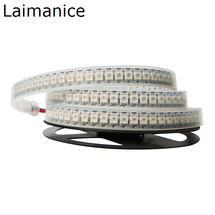 

White/Black PCB 1M 144 Leds WS2812B 5050 RGB Smart Pixel Dream Color LED Strip WS2812 IC Indivadual Addressable waterproof DC5V