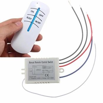 

Hot Sale 1 Way Digital RF Remote Control Switch ON/OFF Wireless Kit For Bedroom Light Lamp 300W 220V
