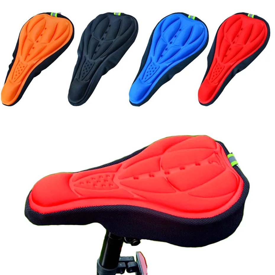

Cycling Saddle 3D Soft Bike Saddle Pad Silicone MTB Mountain Bike Seat Cover Cushion Bicycle Accessories Free Shipping