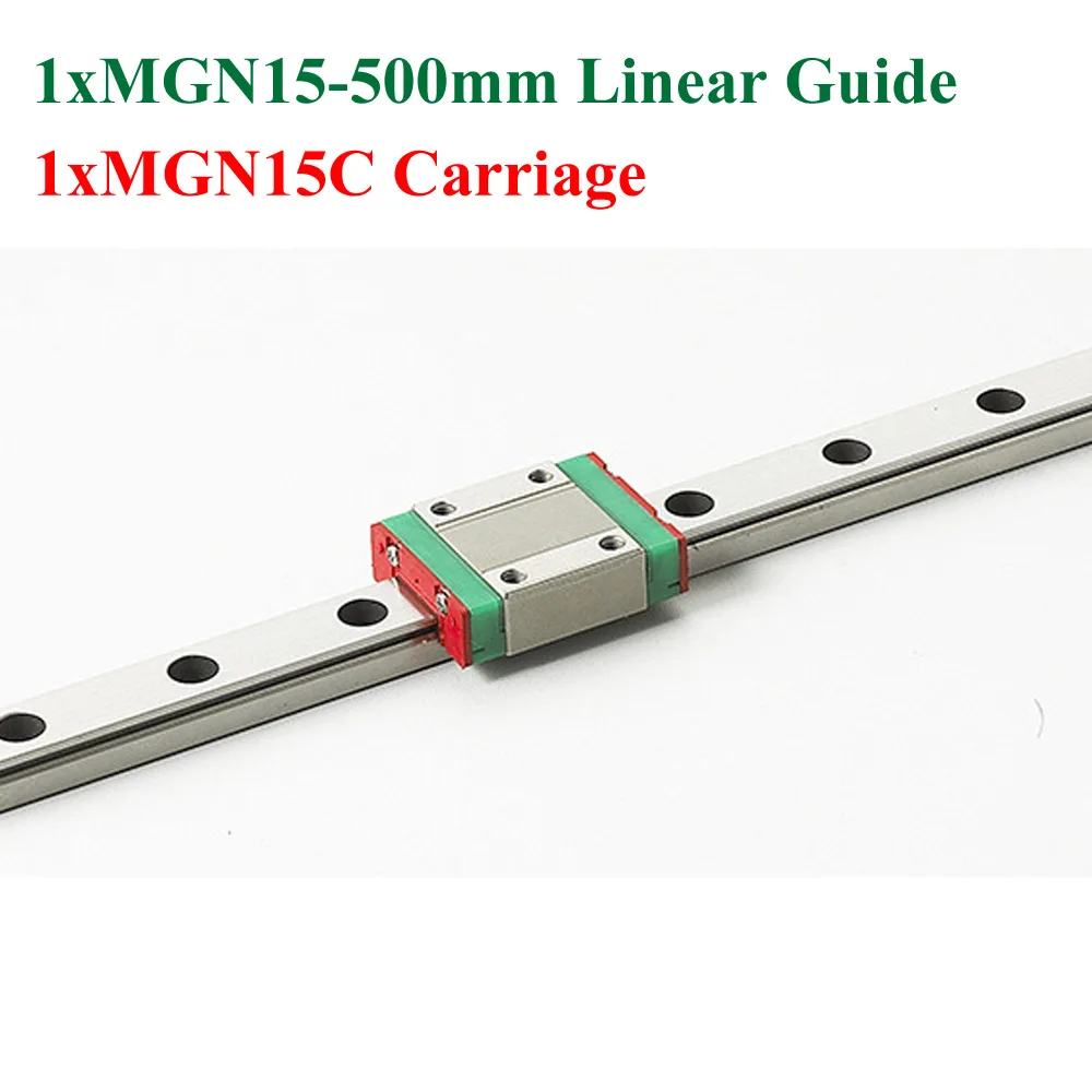 

MR15 15mm Mini MGN15 Linear Guide 500mm Rail With MGN15C Linear Block Carriage CNC X Y Z Axis