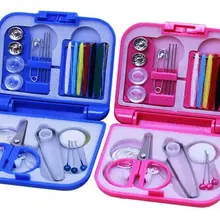 Портативный путешествия Вышивание Наборы коробка игла нитки ножницы наперсток дома Инструменты