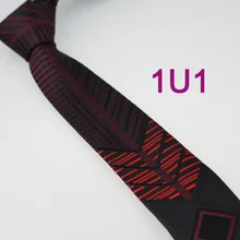 YIBEI Coachella Галстуки красный, черный тонкий галстук полосатый геометрический Пледы Тонкий шейный галстук 6 см жаккард Тканые Узкие галстуки Повседневное платье