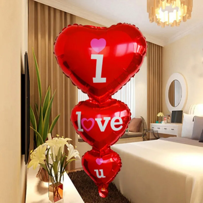 

I Love U Balloon Red Love Heart Balloons Valentine Day Decorations and Gift Idea for Him or Her Wedding Birthday Decorations