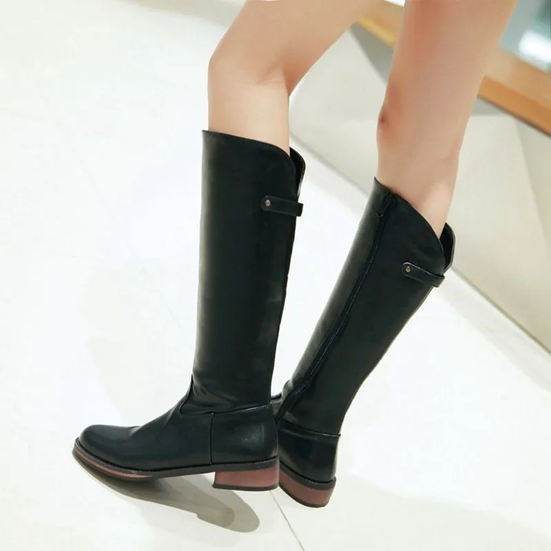 Asumer, большие и маленькие размеры, горячая Распродажа, полусапожки однотонная простая женская обувь на молнии зимние ботинки на платформе с круглым носком на низком каблуке