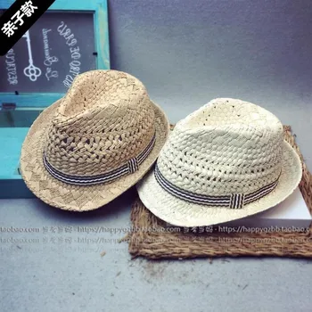 

Hand-made Straw Hat Man Female Summer Children Hat Sir Straw Hat Lovers Beach Sun Hat