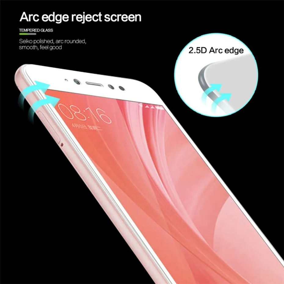 Full Cover Tempered Glass For Xiaomi Redmi Note 5 Pro 5A Screen Protector Toughened Film Glass for Redmi 5 Plus Note 5A prime    (4)