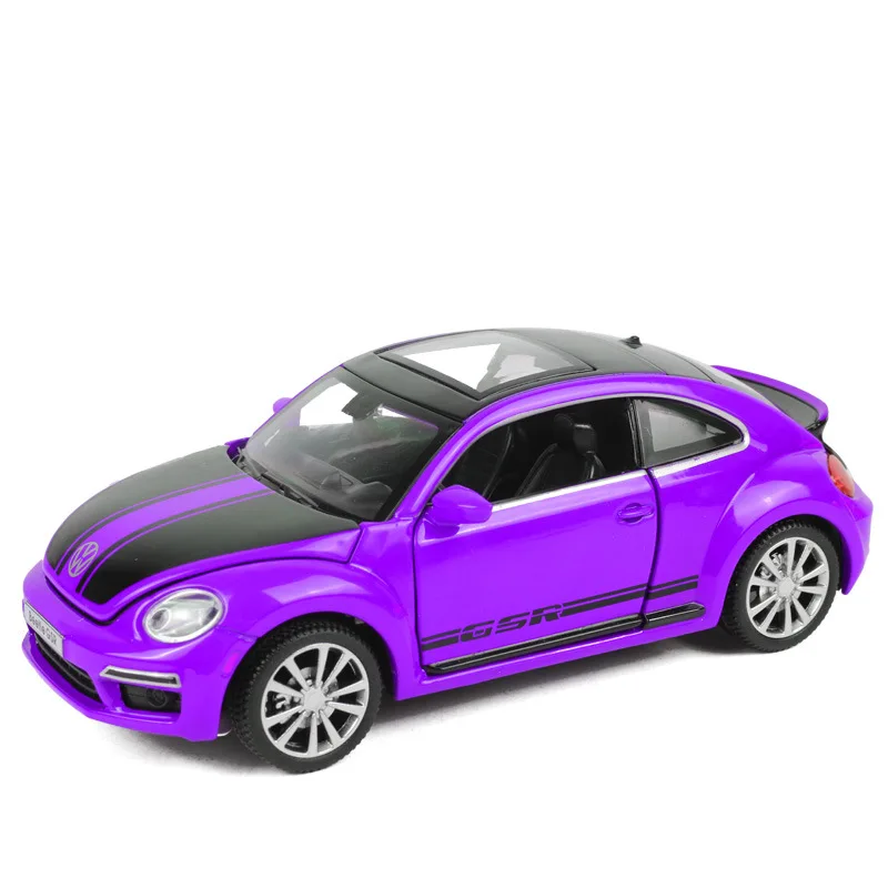 Volkswagen Beetle GSR 1:32 С оттягивающейся спинкой из оптического сплава discast уличный металлический бизнес-автомобиль модель детская игрушка - Цвет: vb32111P no box