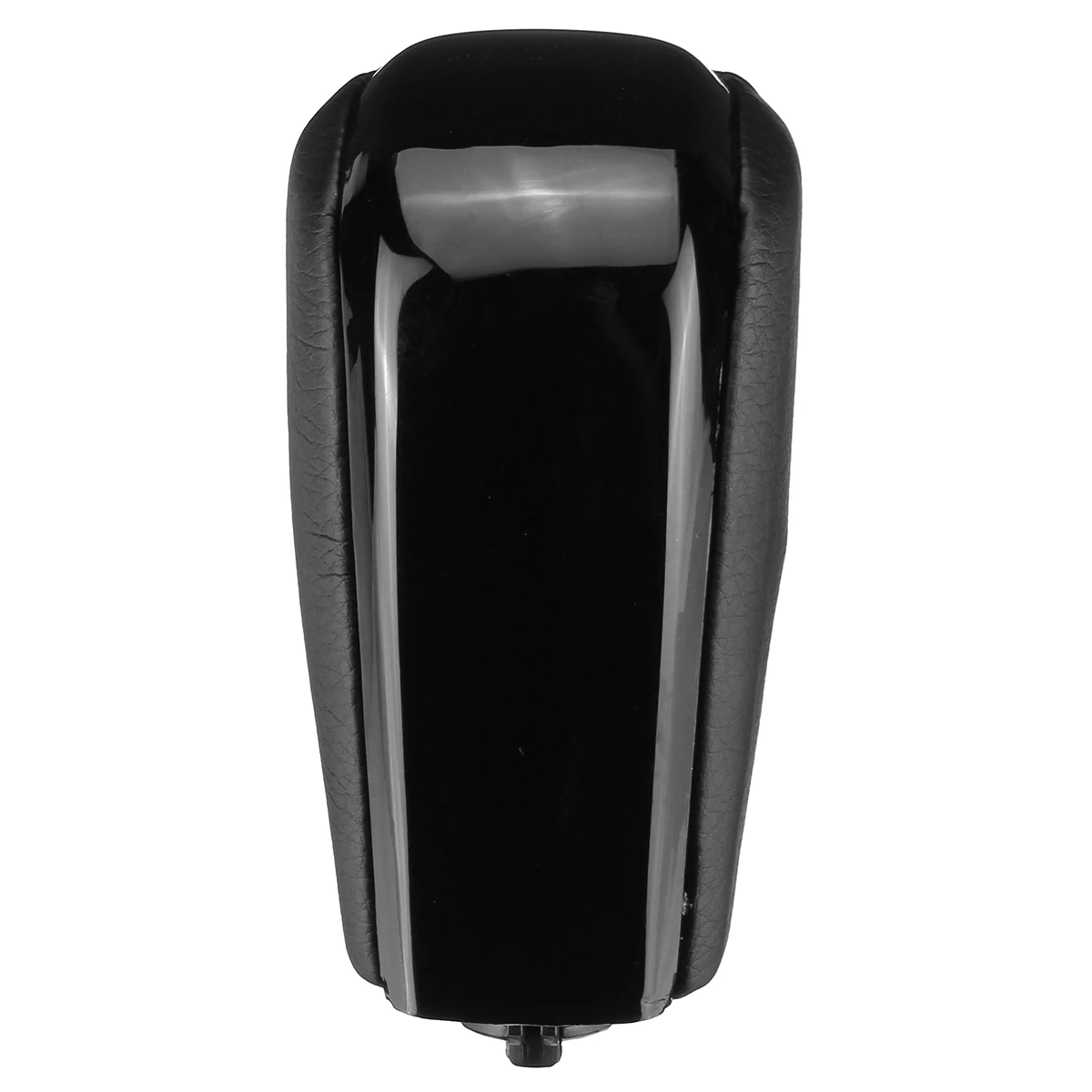 UNIVERSAL CAR GEAR SHIFT KNOB BLACK PU LEATHER SHIFTER LEVER STICK COVER 1019