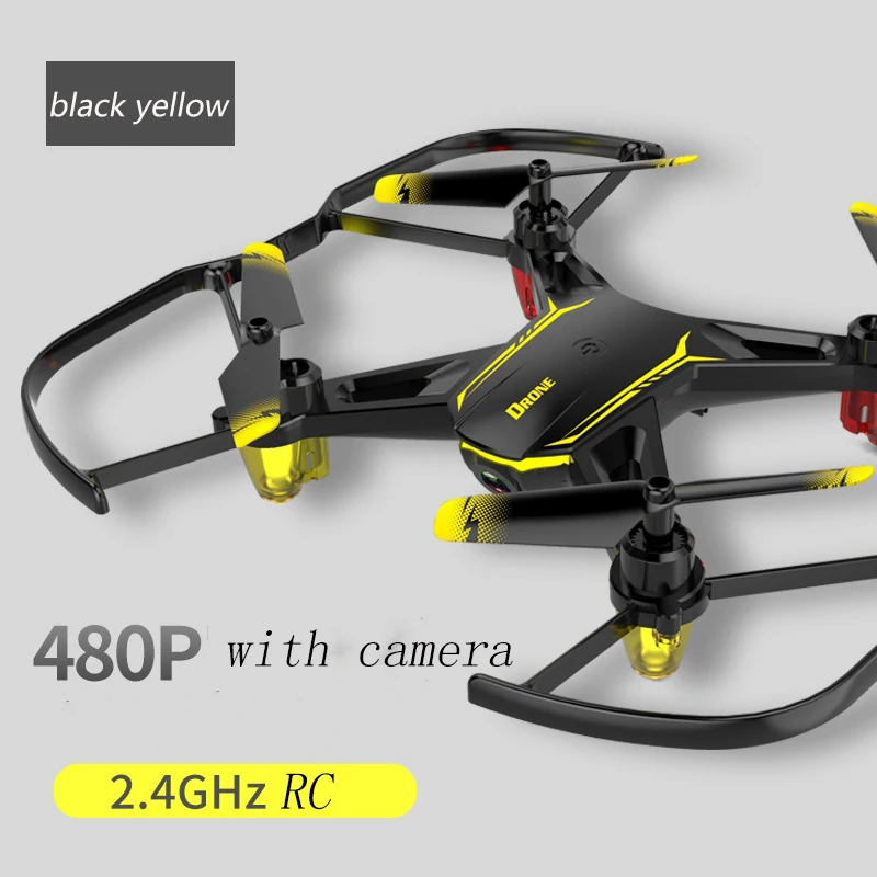 Мини-Дрон Квадрокоптер FPV Дроны с камерой Дешевые RC вертолеты тонкий компактный 480P Пульт дистанционного управления Дрон Игрушки для мальчиков - Цвет: 480P with camera