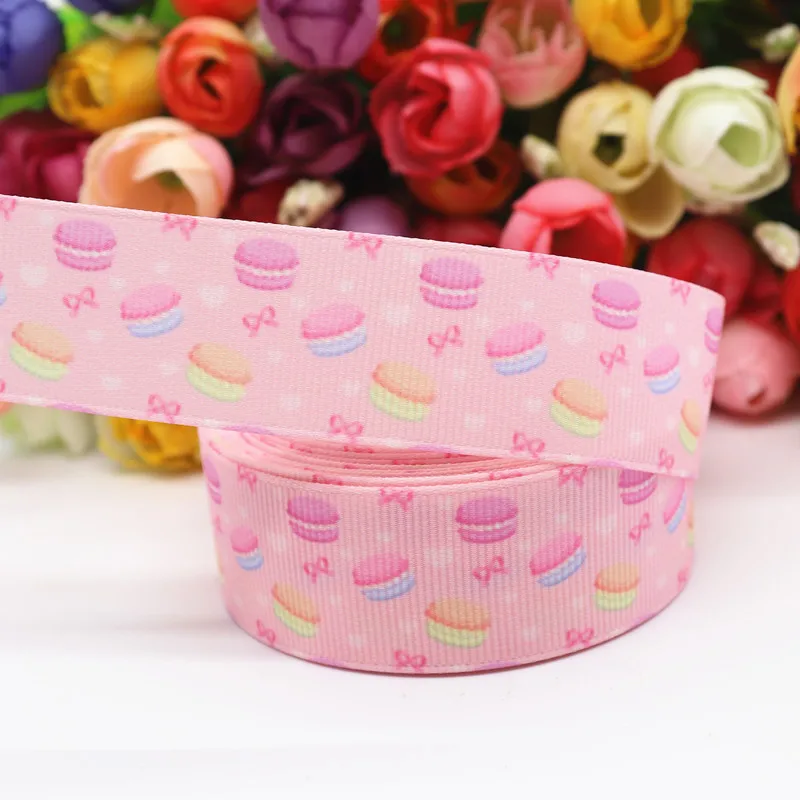 Grosgrain Ribbon Strawberry Cake Printed Ribbon 5 Yards 1" 25MM For Hair Bows DIY Crafts Handmade Accessories M19070902 ribbon decoration ribbon supplies grosgrain ribbon