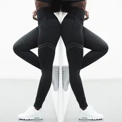 4 цвета Фитнес Спортивный леггинсы одежда для женщин быстросохнущая тренировки Высокая талия Джеггинсы штаны девочек мода 2019 г