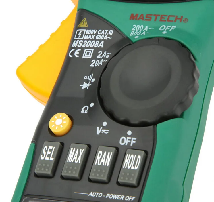 MASTECH MS2008A мини цифровой клещи для переменного тока AC/DC тестер напряжения