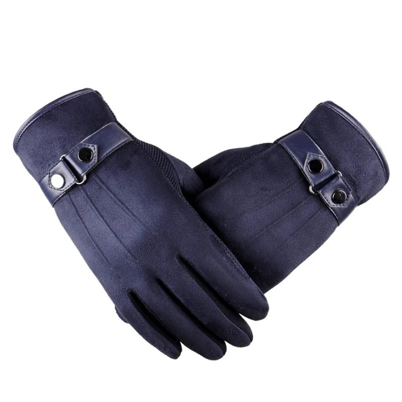 Длинные перчатки для Для мужчин шерстяной вязаный с подогревом руно варежки Сенсорный экран теплые хлопчатобумажные перчатки Guantes Mujer зима