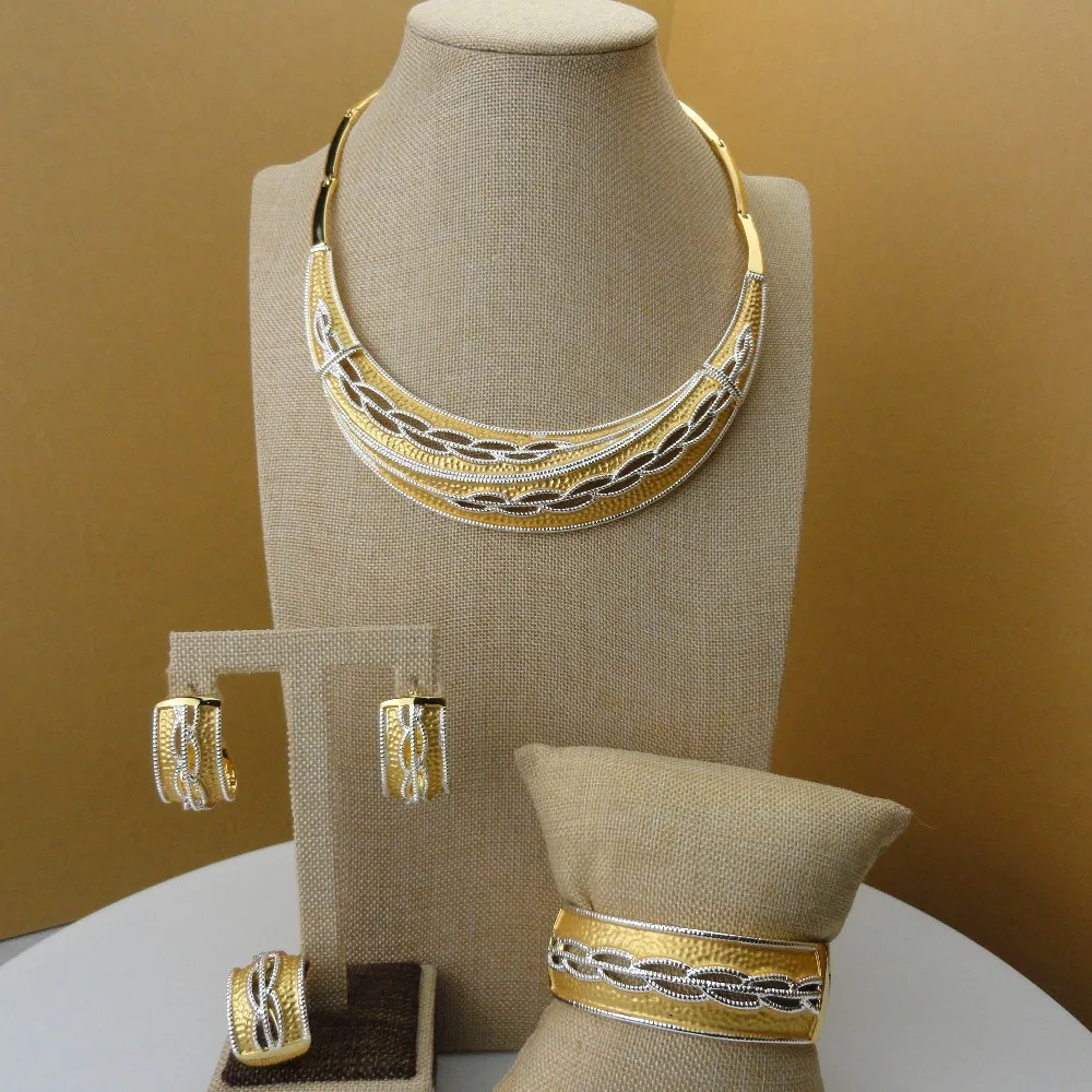 Yuminglai Unique Design Dubai 24K Gold Color Plated Jewelry Sets 4 ...