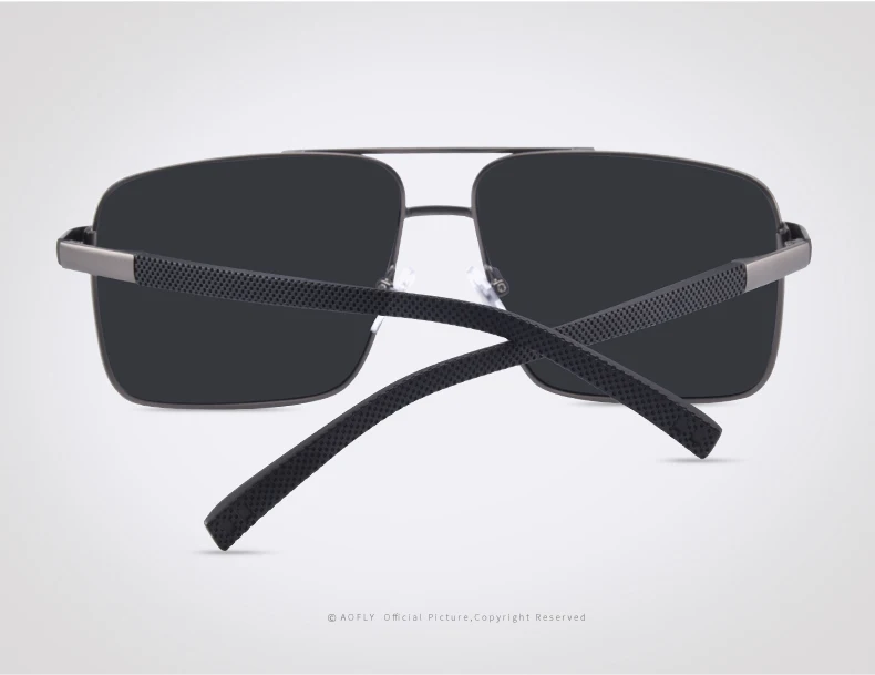 AOFLY дизайнерские оригинальные Брендовые мужские поляризованные солнцезащитные очки, металлические квадратные TR90 дужки, классические мужские солнцезащитные очки с защитой от солнца, UV400, чехол