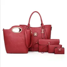 Women casual tote hand bags ladies set bags five pieces fashion travel  shoulder crossbody messenger day clutch sets bag 5pcs (4)