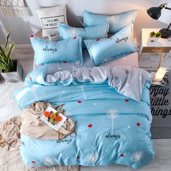 

BEST.WENSD Sweet Style heart-shaped Bedding Sets Comforter Bed Linen 3/4pcs Size Duvet Cover Sets Quilt set BedSheet Pillowcase