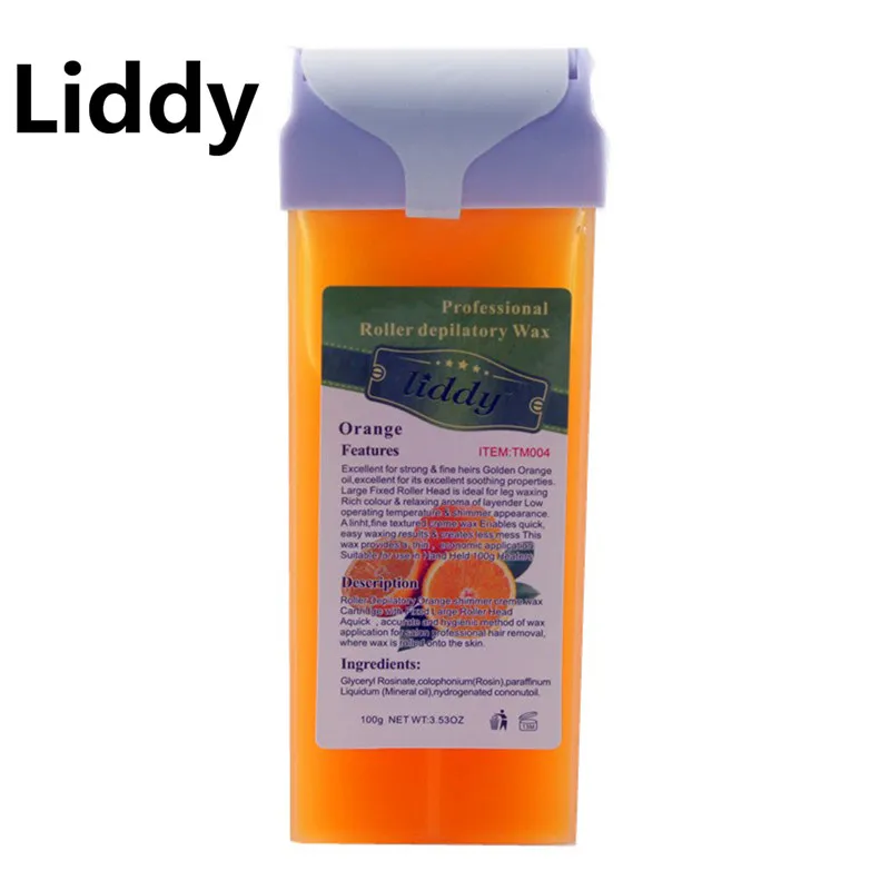 

Orange flavor MINI SPA Hand Epilator Roll On Depilatory Wax Cartridge Heater Waxing Hair Removal Remove wax for depilation #L5
