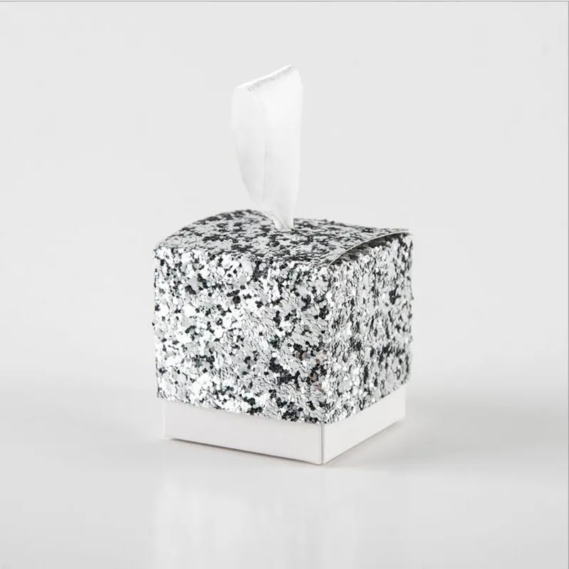 50pcs Bling Sequin Gift Box Present Packaging Candy Box ...