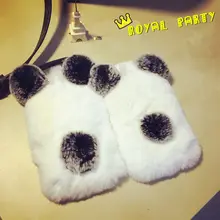 Newest Luxury Quality Real Rabbit Fur Phone Cases For Samsung Galaxy S7/6/5/4 Rabbit Fur Panda Bear Ear for iPhone 7 6s Plus 5s