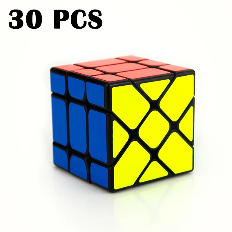30 шт. YongJun YiLing Magic cube 57 мм странная форма Cubo magico гладкая красочная наклейка Головоломка Куб Обучающие игрушки черный Нео Куб