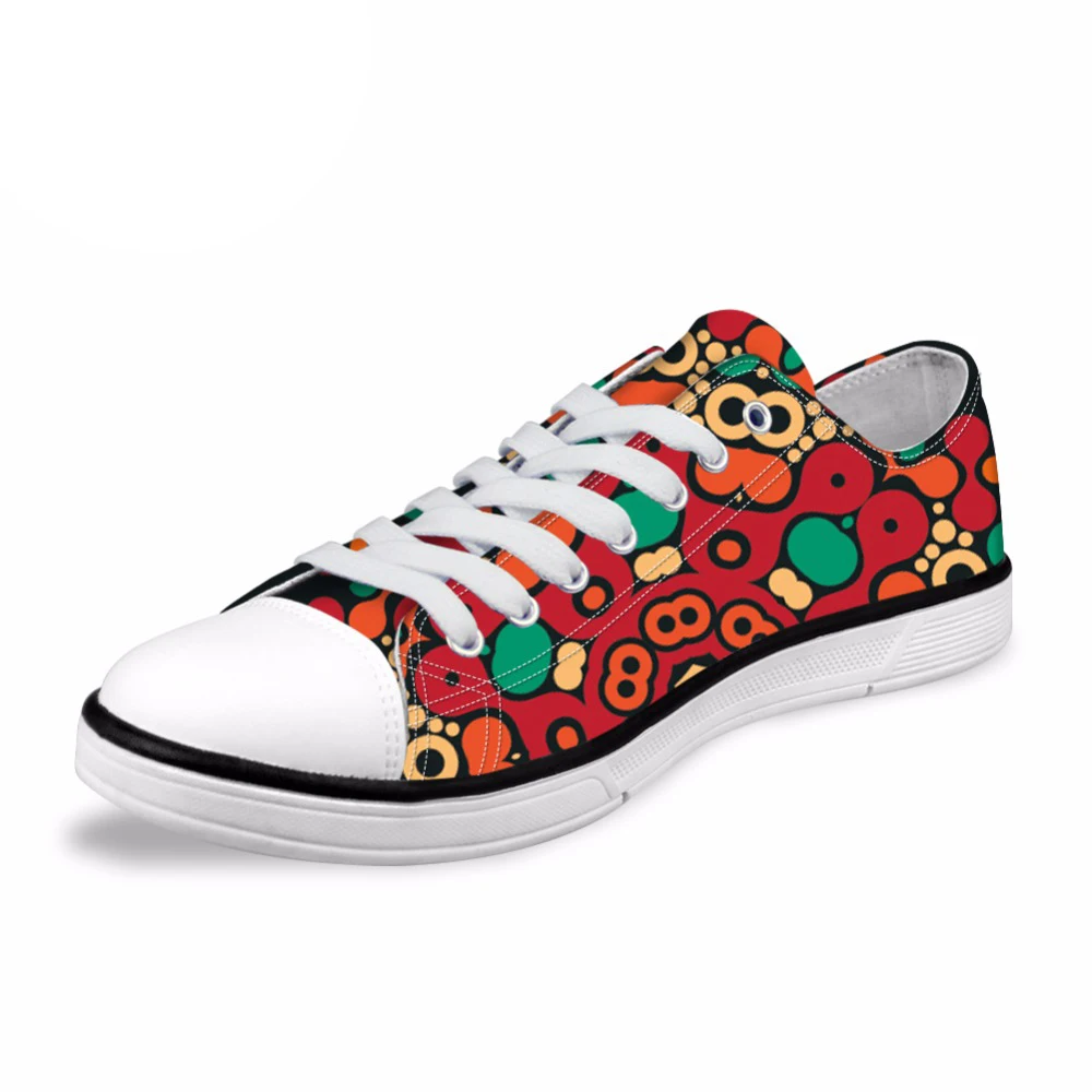 

NOISYDESIGNS Cartoon Design Women Casual Canvas Shoes Fashion Girls Classic Low Vulcanized Shoes for lady flat Shoes Mujer