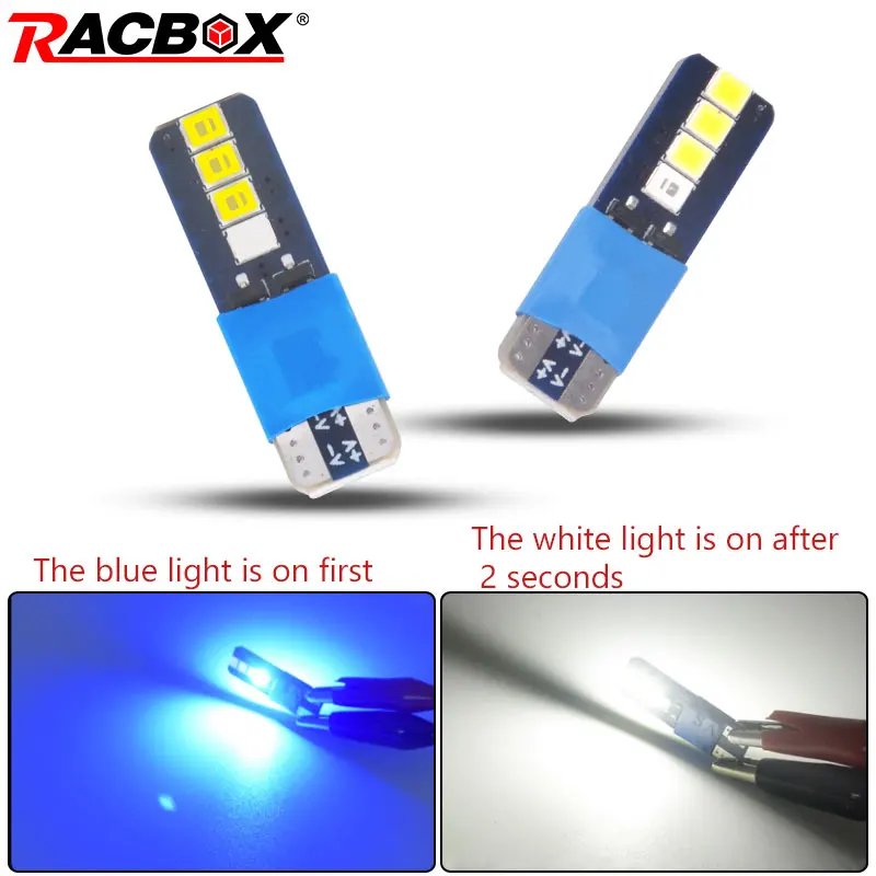 

2pcs T10 led Bi-colour reading light ice blue white for Dome Light clearance lamp daytime running light 12V 24V
