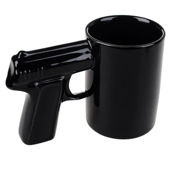 

Free Shipping 1Piece Pistol Grip Coffee Cups And Mugs Funny Gun Mug Milk Tea Cup Creative Office Ceramic Coffee Mug Drinkware