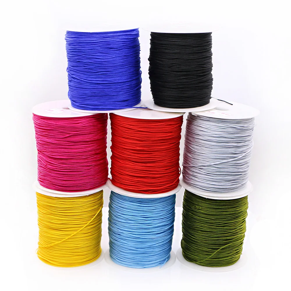1MM Black Color Chinese Knot Beading Nylon Rope Cord Thread For