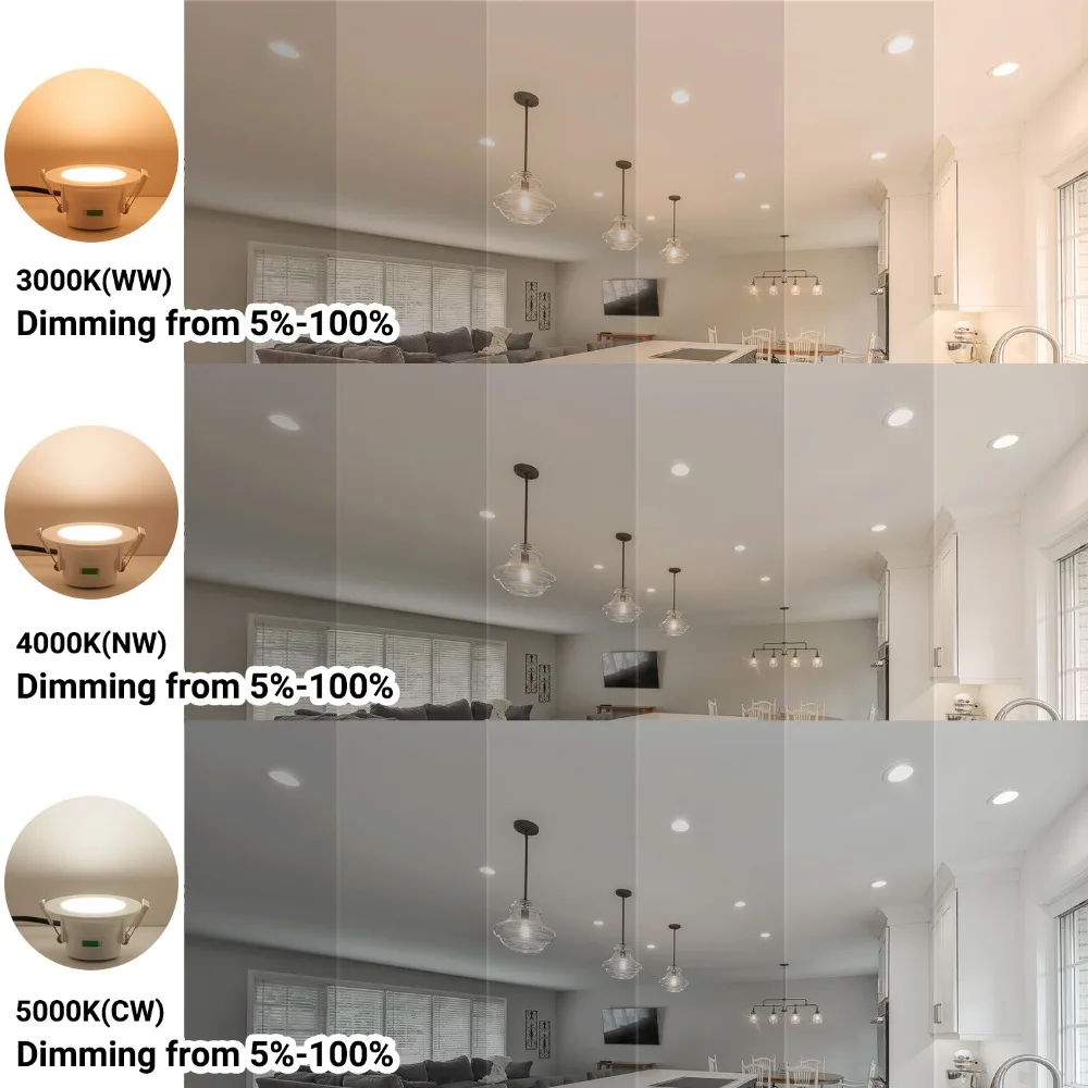 Ip44 para Banheiro de Cozinha Regulável Recesso Downlight Teto Lâmpada Dampproof 220 V-240 v Cct Ajustável Buraco Dia70-85 Led Mod. 180408 8 High Quality Luzes e Iluminação