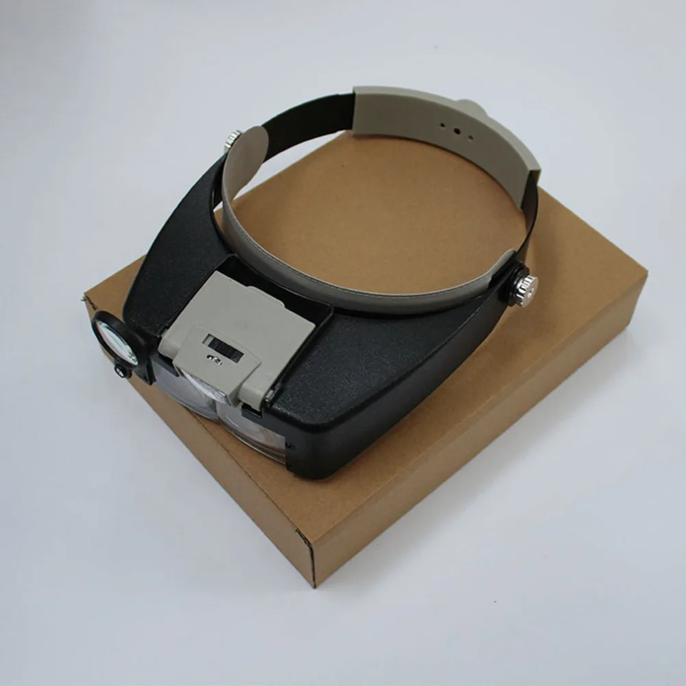 LED Lamp Light Headband Jewelry Magnifying Glass Head Loupe Reading