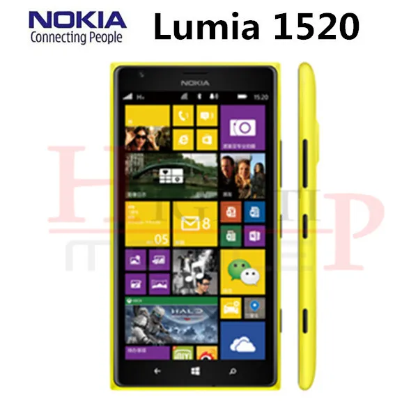 Оригинальный разблокированный Nokia Lumia 1520 Мобильный телефон 20 0 МП 6 дюймовый