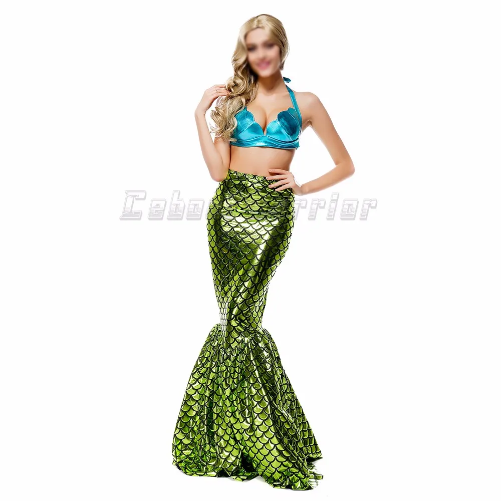 Фантастический маленький костюм русалки для косплея Ариэль хвост русалки необычное зеленое сексуальное платье с бюстгальтером вечерние платья для взрослых