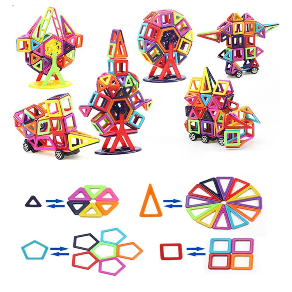 

234PCS/set Magnetic Blocks Magnetic Designer Building Construction Toys Set Magnet Educational Toys For Children Kids Gift