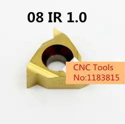 10 шт. 08 ИК 1.0ISO Сменные твердосплавные threading Вставки для наружной резьбой токарный патрон