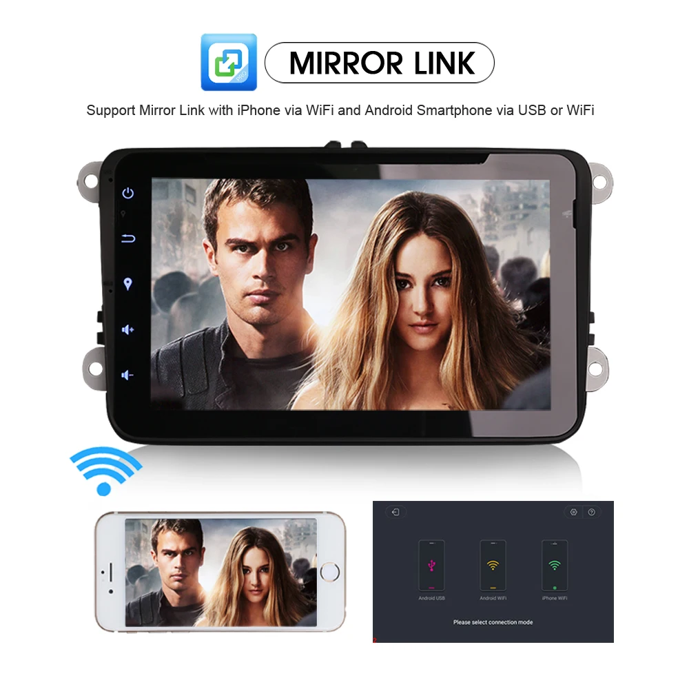 Sale Octa Core 8" Android 8.0 Car DVD Player Head Unit for VW EOS Jetta Polo V 6R Radio GPS Sat Nav DAB+ MP3 Bluetooth DVB-T DVR 3G 5