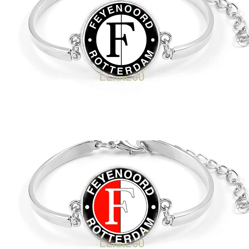 

Feyenoord Rotterdam Bracelet Netherlands Football Team LOGO European Champions League Cuff Wrist Band For Soccer Fans Gifts