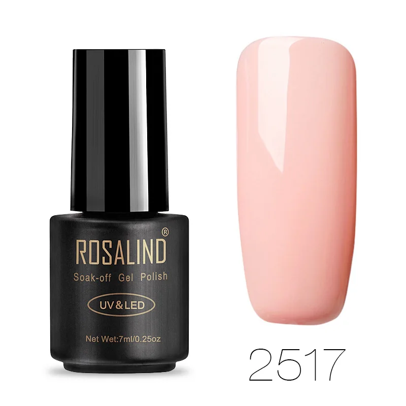 ROSALIND лак для ногтей, Гель-лак для наращивания ногтей, впитывающий УФ Полупостоянный светодиодный Гибридный гвоздь для маникюра, гель-лаки - Цвет: RA2517