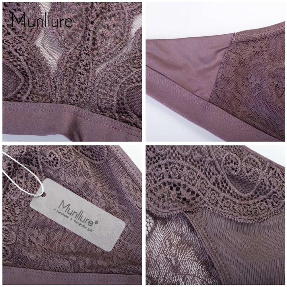 Munllure 2018 Fresh Black Sexy Lace Ultra-Thin Bra Set Women Elegant Embroidery Cotton Comfortable Soft Underwear Lingerie Munllure 2018 Fresh Black Sexy Lace Ultra-Thin Bra Set Women Elegant Embroidery Cotton Comfortable Soft Underwear Lingerie