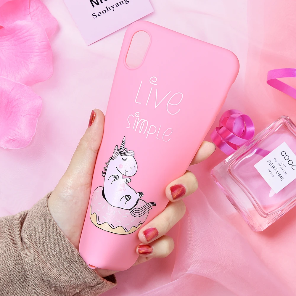 TOMKAS Unicorn Animal Phone Case For iPhone 7 8 Cases For iPhone X XS MAX Back Cover Silicone Coque Case For iPhone 6 S 6S 7