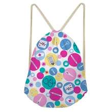 THIKIN спортивные кормящих печатных женщин рюкзак Водонепроницаемый сухой мешок дамы плавать Drawstring пляжные сумки Дети Девушки логотип на заказ