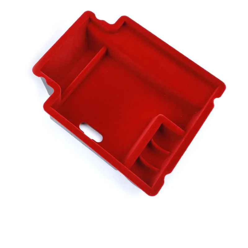 

Red Black Car Interior Door Organizer Velvet Armrest Storage Box for Porsche Macan 2017 2018 2019 Styling Accessories