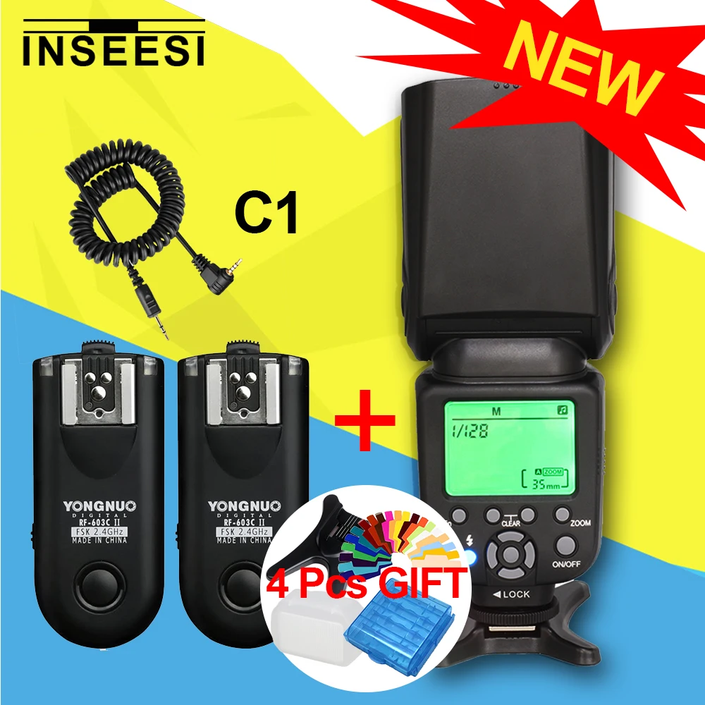 YONGNUO RF 603II C1 Wireless Flash Trigger+INSEESI IN 560V C Wireless 2