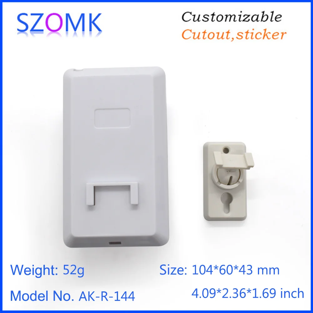 szomk new PIR motion plastic enclosure for electronics plastic junction housing with bracket plastic instrument housing PIR sensor casing (4)