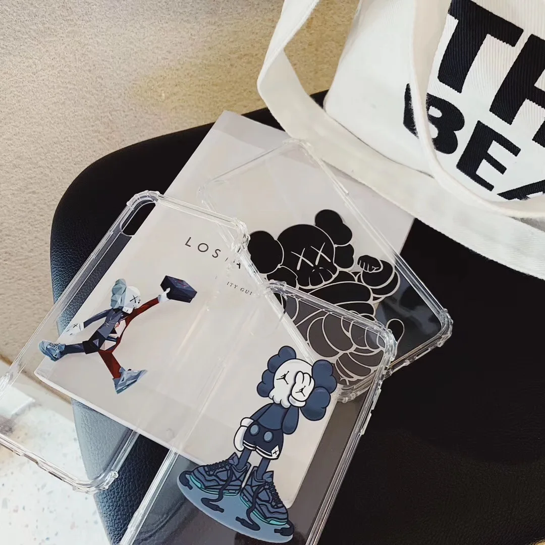 US Street Brand Jordan 23 aj kaws xx doll Clear Cover Case