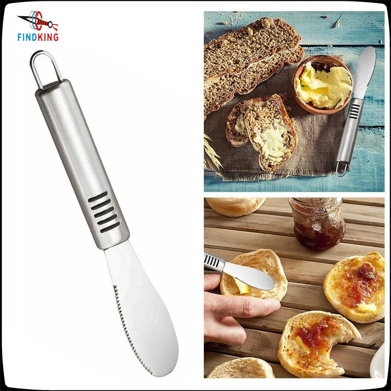  FINDKING Stainless Steel Butter Knife Scraper Cheese Dessert Utensil Cutlery Jam Spreader Breakfast