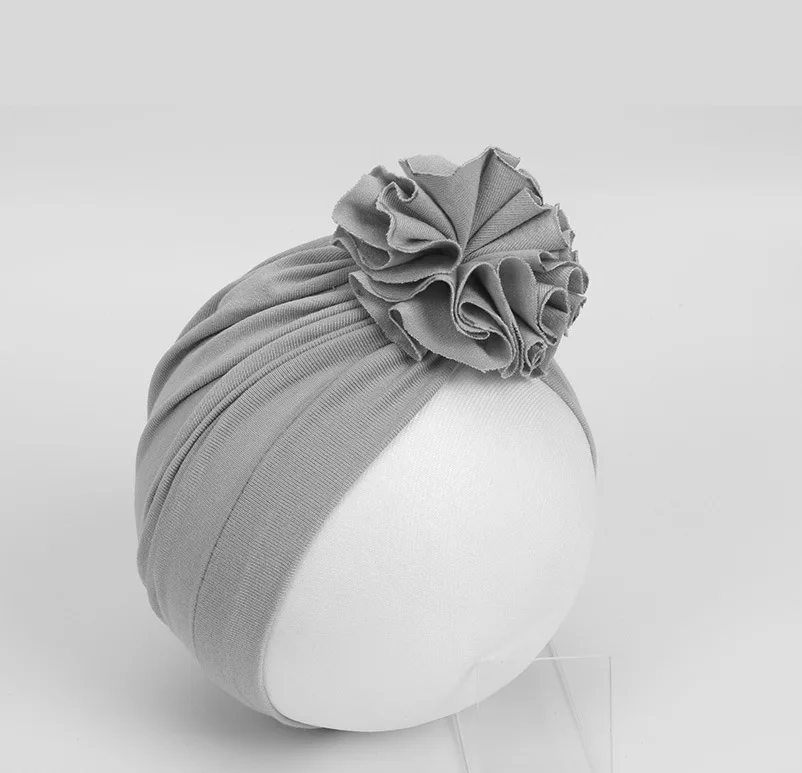 New Fashion Flower Baby Hat Newborn Elastic Baby Turban Hats for Girls 10 Colors Cotton Infant Beanie Cap 1 PC baby stroller accessories Baby Accessories