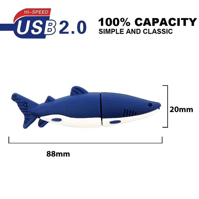 Novelty-Cartoon-usb-flash-drive-Cool-style-128MB-4GB-8GB-16GB-32GB-Shark-USB-2-0(2)